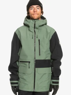 Hot Quiksilver Highline Pro Sammy Carlson 3L Gore-Tex® Technical Snow Jacket Laurel Wreath