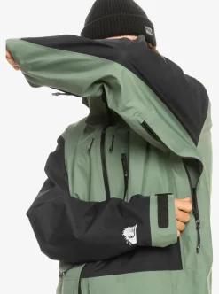 Hot Quiksilver Highline Pro Sammy Carlson 3L Gore-Tex® Technical Snow Jacket Laurel Wreath
