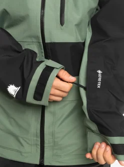 Hot Quiksilver Highline Pro Sammy Carlson 3L Gore-Tex® Technical Snow Jacket Laurel Wreath