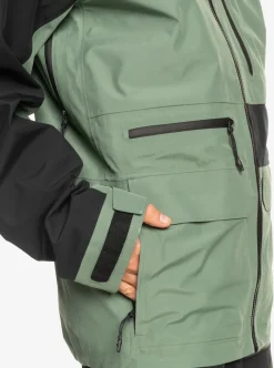 Hot Quiksilver Highline Pro Sammy Carlson 3L Gore-Tex® Technical Snow Jacket Laurel Wreath