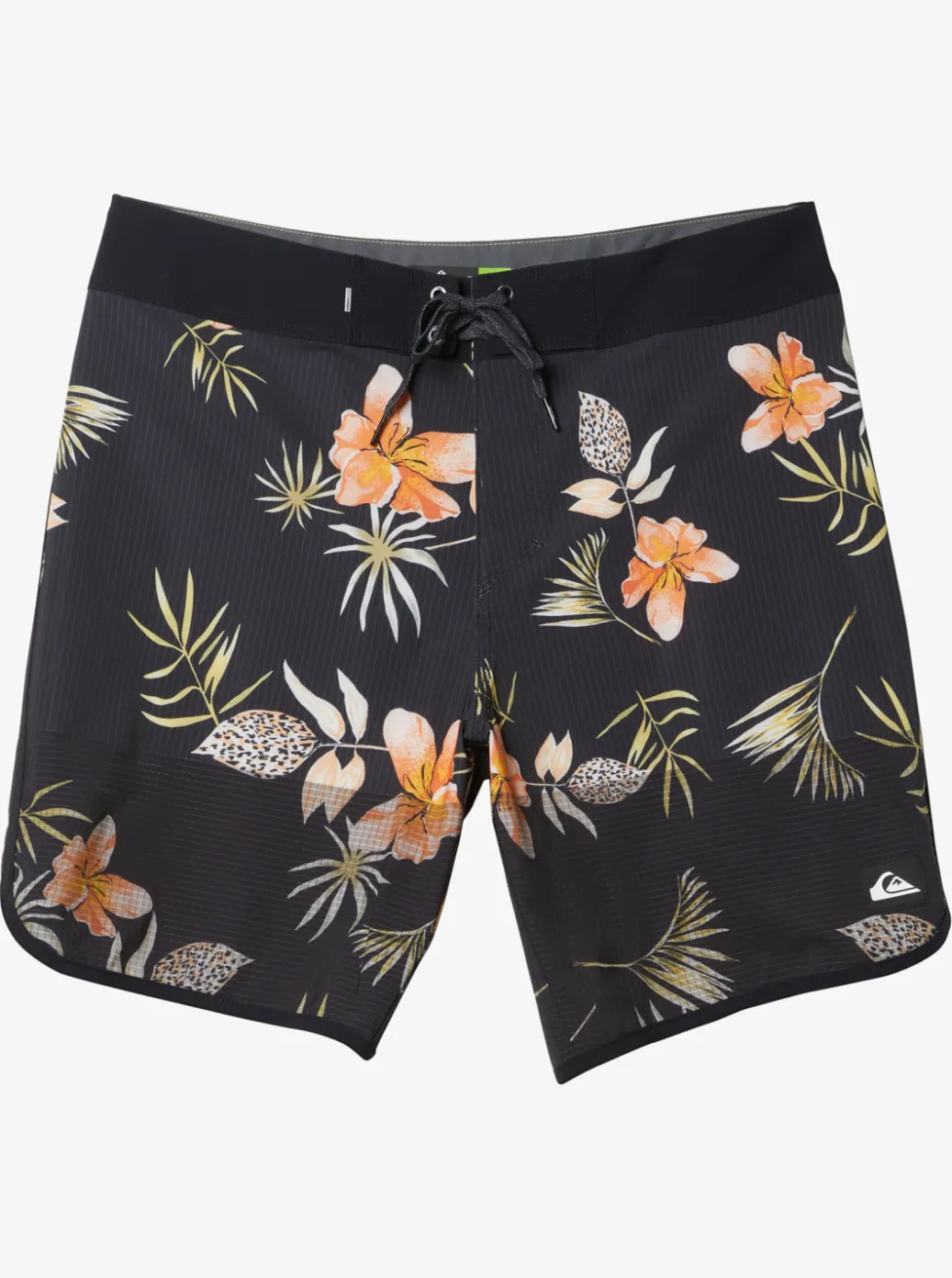 Fashion Quiksilver Highline Scallop 19" Boardshorts Black Tropical Floral Ss