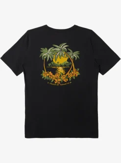 Shop Quiksilver Island Cap Mtz T-Shirt Black