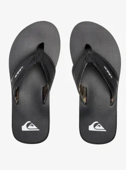 New Quiksilver Island Oasis Sandals Black/Black/Brown
