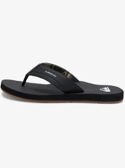 New Quiksilver Island Oasis Sandals Black/Black/Brown
