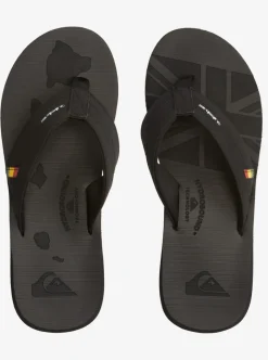 Clearance Quiksilver Island Oasis Squish Sandals Black 1