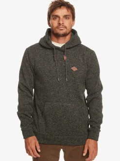 New Quiksilver Keller Fleece Top Dark Grey Heather