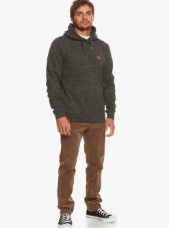 New Quiksilver Keller Fleece Top Dark Grey Heather