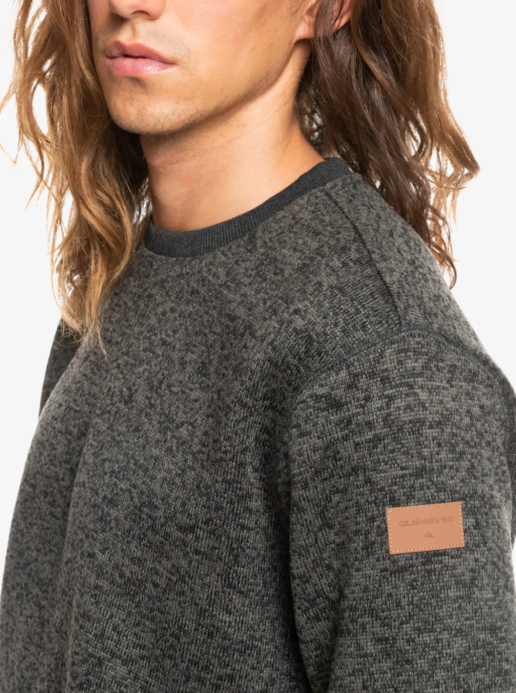 New Quiksilver Keller Sweatshirt Dark Grey Heather