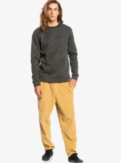 New Quiksilver Keller Sweatshirt Dark Grey Heather