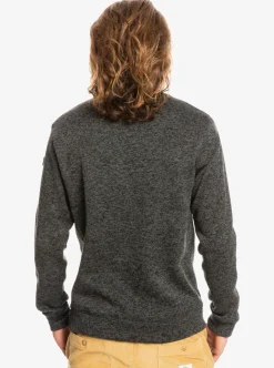 New Quiksilver Keller Sweatshirt Dark Grey Heather