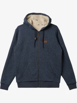 Clearance Quiksilver Keller Zip-Up Hoodie Navy Blazer Heather