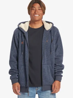 Clearance Quiksilver Keller Zip-Up Hoodie Navy Blazer Heather