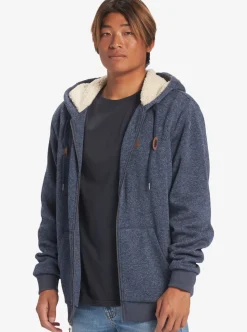 Clearance Quiksilver Keller Zip-Up Hoodie Navy Blazer Heather