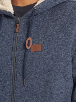 Clearance Quiksilver Keller Zip-Up Hoodie Navy Blazer Heather