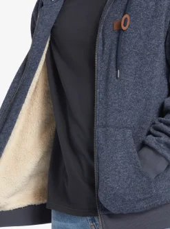 Clearance Quiksilver Keller Zip-Up Hoodie Navy Blazer Heather