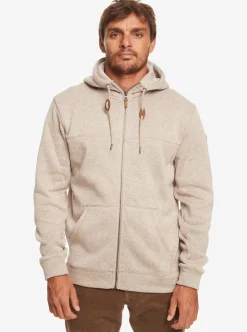 Discount Quiksilver Keller Zip-Up Hoodie Goat Heather