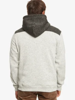 Shop Quiksilver Keller Zip-Up Hoodie Light Grey Heather