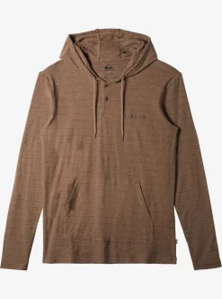 Hot Quiksilver Kentin Long Sleeves Hooded T-Shirt Kentin Fossil