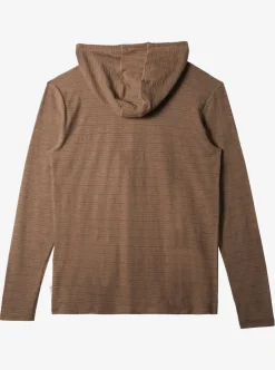 Hot Quiksilver Kentin Long Sleeves Hooded T-Shirt Kentin Fossil