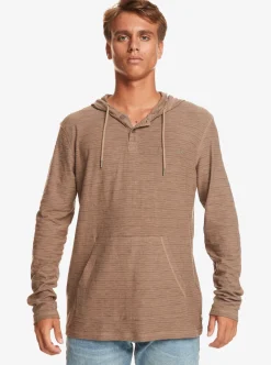 Hot Quiksilver Kentin Long Sleeves Hooded T-Shirt Kentin Fossil