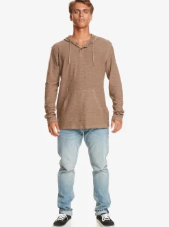 Hot Quiksilver Kentin Long Sleeves Hooded T-Shirt Kentin Fossil