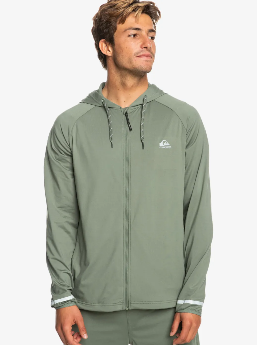 Cheap Quiksilver Knit Training Technical Zip-Up Hoodie Laurel Wreath