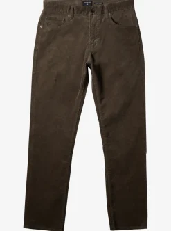 Shop Quiksilver Kracker Corduroy Pants Major Brown