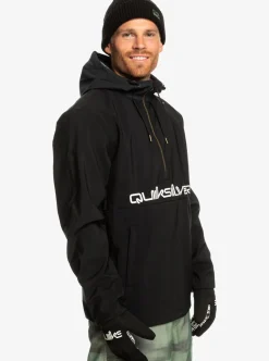 New Quiksilver Live For The Ride Softshelll Technical Hoodie True Black