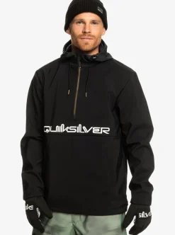 New Quiksilver Live For The Ride Softshelll Technical Hoodie True Black