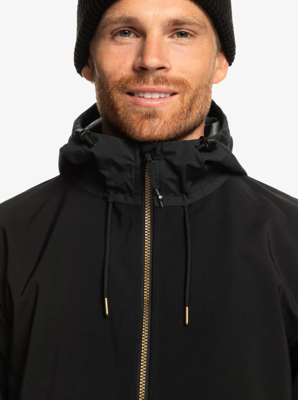 New Quiksilver Live For The Ride Softshelll Technical Hoodie True Black