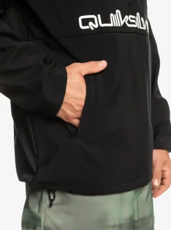 New Quiksilver Live For The Ride Softshelll Technical Hoodie True Black