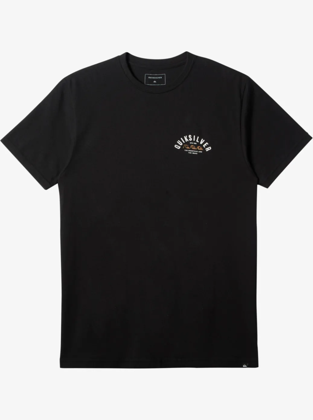 Hot Quiksilver Logo Lockup T-Shirt Black