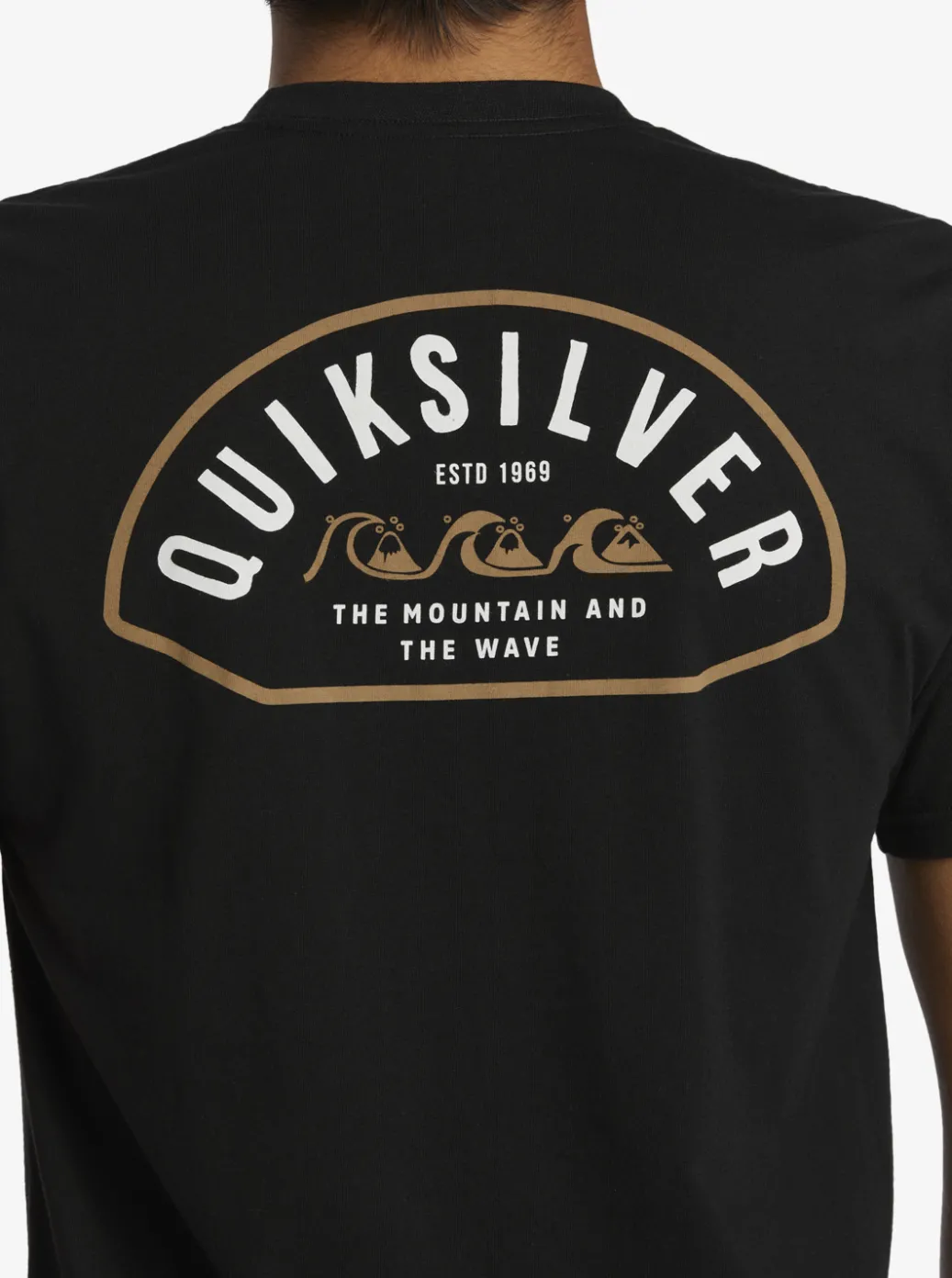 Hot Quiksilver Logo Lockup T-Shirt Black