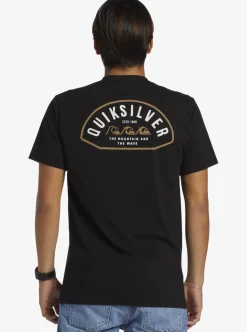 Hot Quiksilver Logo Lockup T-Shirt Black
