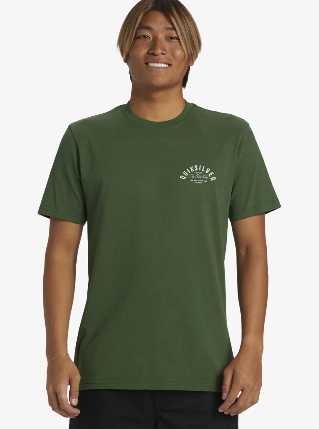 Sale Quiksilver Logo Lockup T-Shirt Greener Pastures