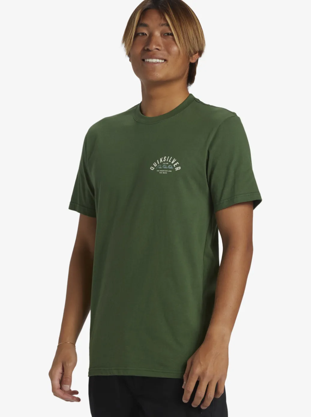 Sale Quiksilver Logo Lockup T-Shirt Greener Pastures