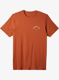 Sale Quiksilver Logo Lockup T-Shirt Baked Clay