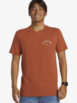 Sale Quiksilver Logo Lockup T-Shirt Baked Clay