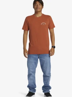 Sale Quiksilver Logo Lockup T-Shirt Baked Clay
