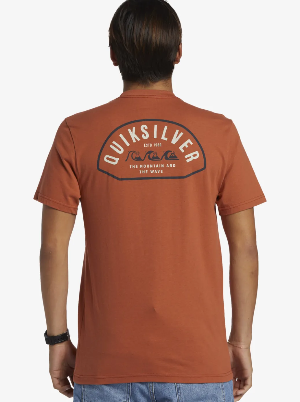 Sale Quiksilver Logo Lockup T-Shirt Baked Clay