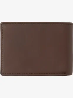 Hot Quiksilver Mac Tri-Fold Leather Wallet Chocolate Brown