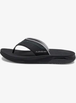 Discount Quiksilver Mathodic Recovery Sandals Black/Grey/Brown