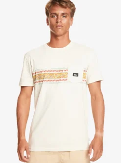 Shop Quiksilver Mesa Stripe Pocket T-Shirt Birch