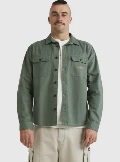 New Quiksilver Mikey Long Sleeve Shirt Laurel Wreath