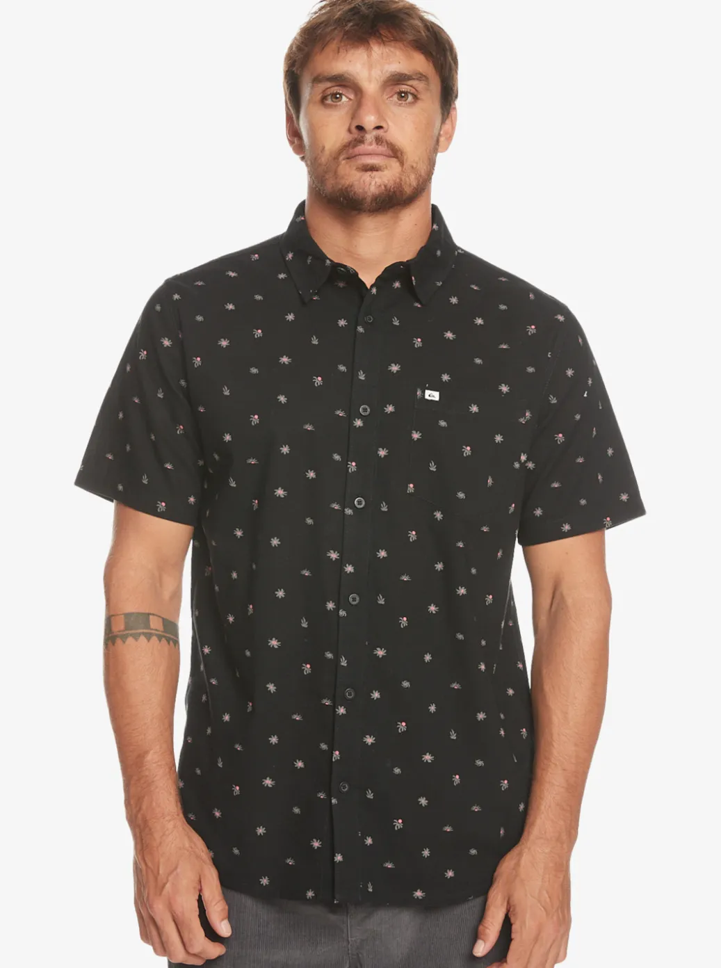 Cheap Quiksilver Minimo Short Sleeve Shirt Black Minimo