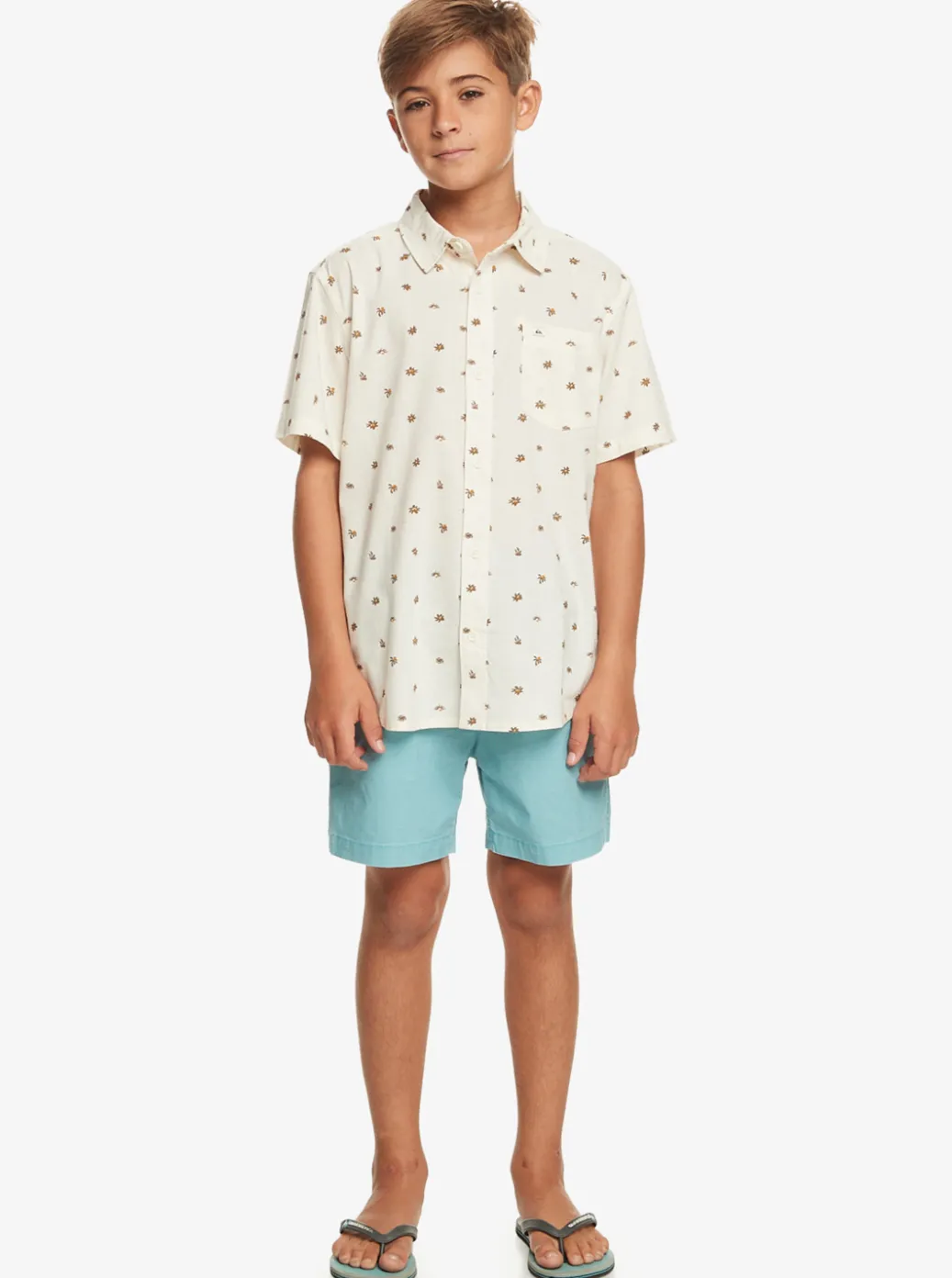 Hot Quiksilver Minimo Short Sleeve Shirt Birch Minimo