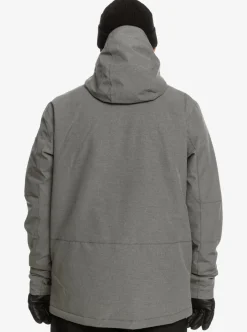 Best Sale Quiksilver Mission Solid Insulated Snow Jacket Heather Grey