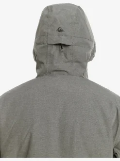 Best Sale Quiksilver Mission Solid Insulated Snow Jacket Heather Grey