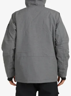 Best Sale Quiksilver Mission Solid Insulated Snow Jacket Heather Grey
