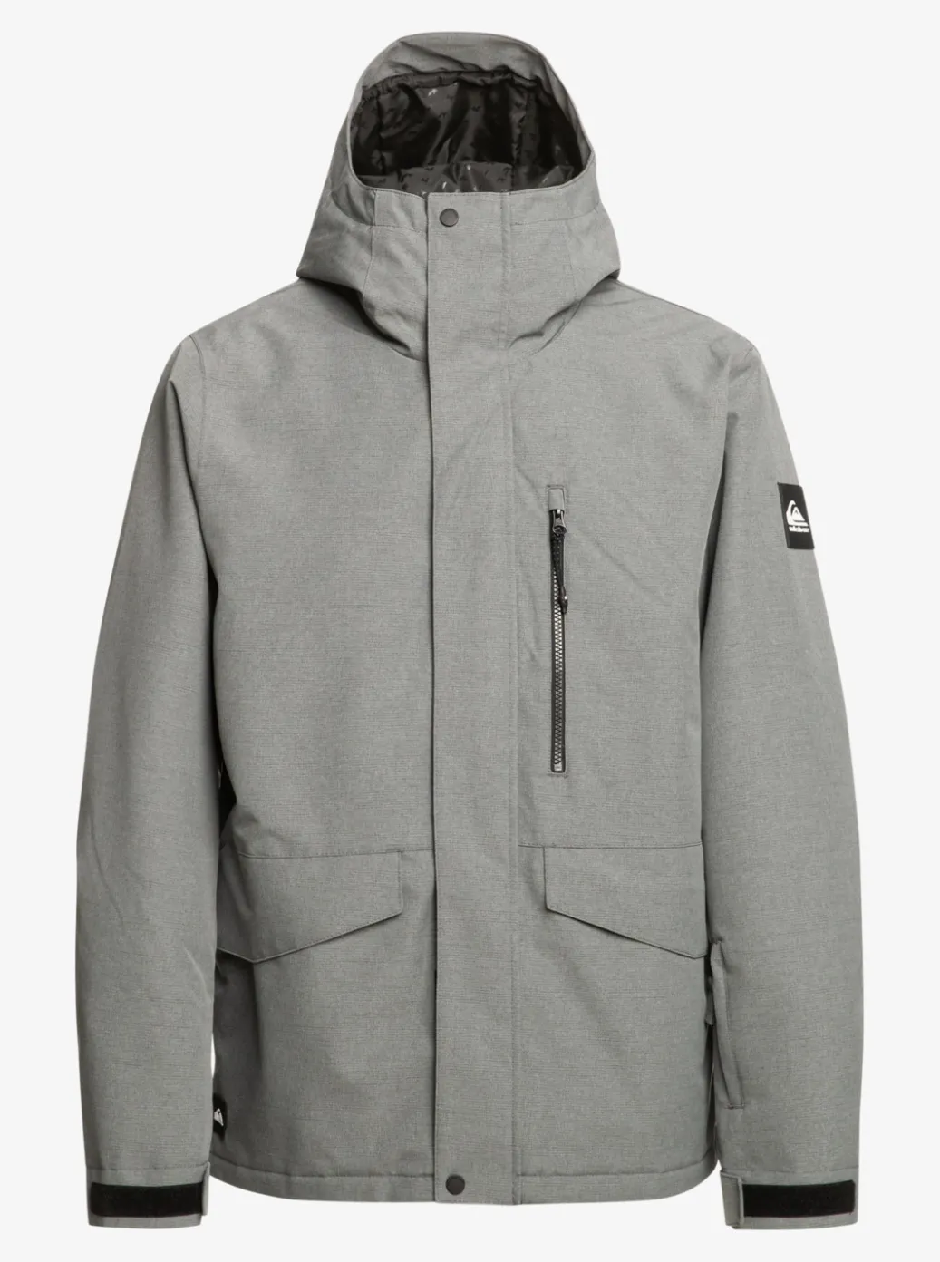 Best Sale Quiksilver Mission Solid Insulated Snow Jacket Heather Grey
